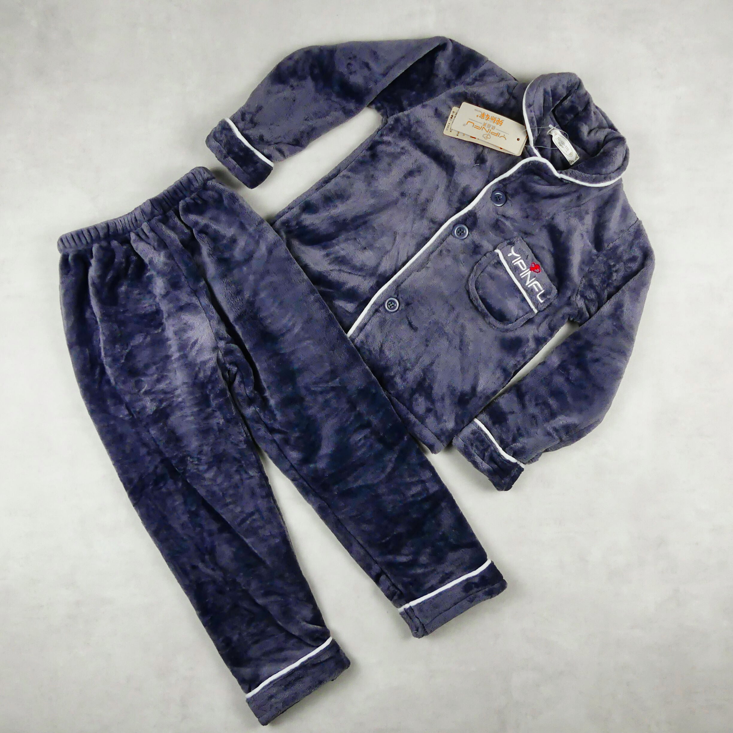 pyjama fourrure gris - yipinfu- 4135
