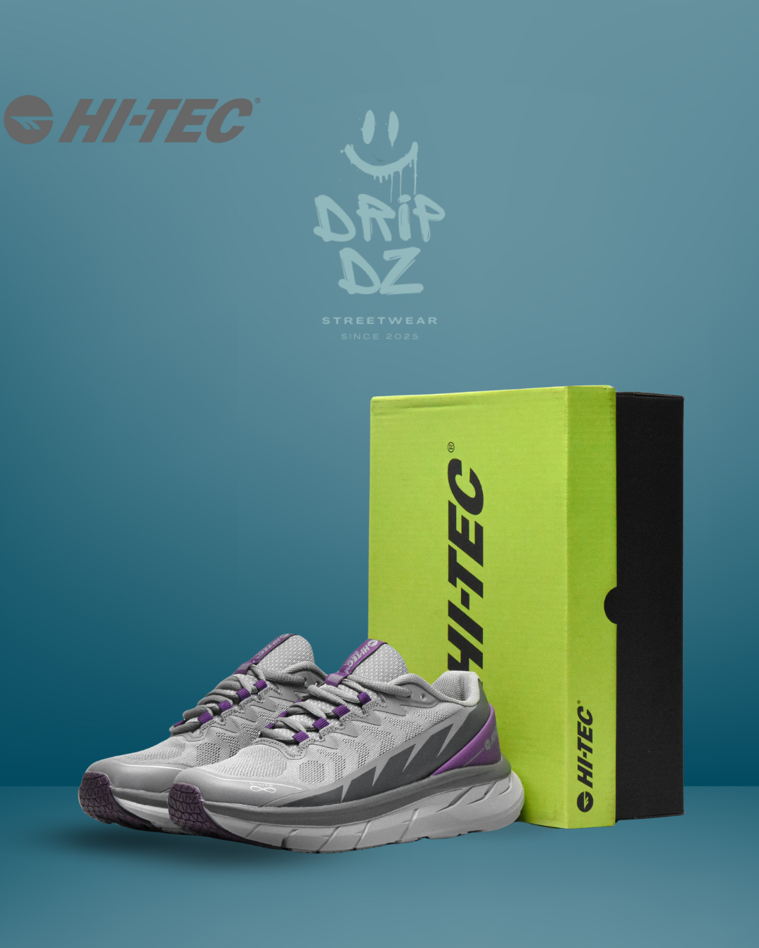 HI TEC BOLT W GREY SUNSET PURPLE S014390
