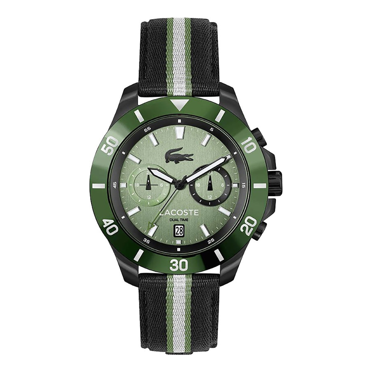 MONTRES Lacoste Toronga Dual Time Date Noir / Vert 2011341