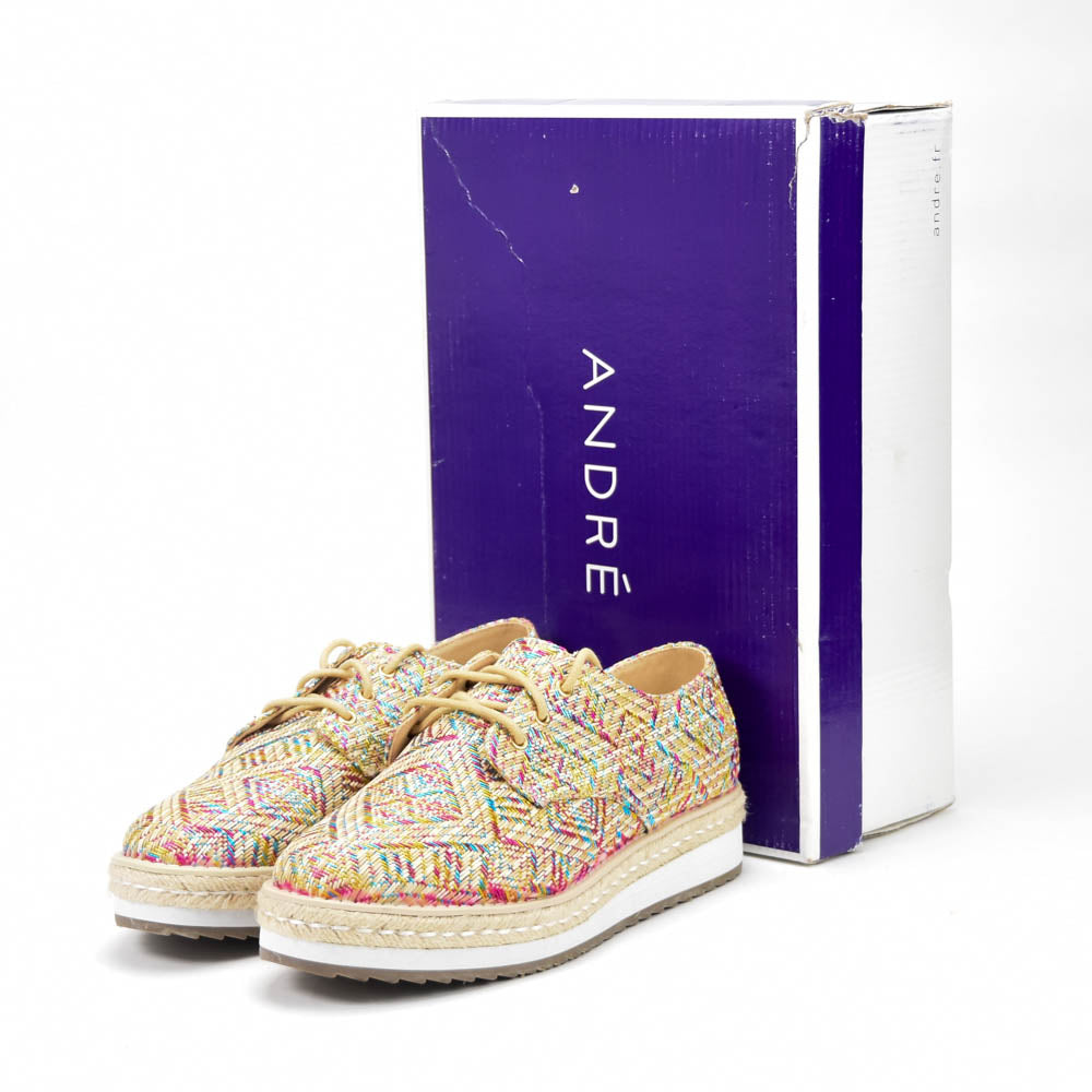 ANDRÉ ESPADRILLES FEMME HARMONICA TEXTILE BEIGE 52125674243