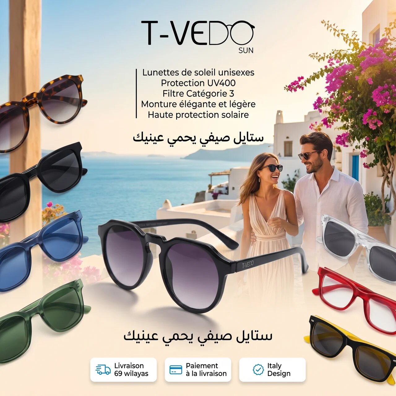 Lunette de soleil T-Vedo Sun Florida Nero/Nero 8032539567664