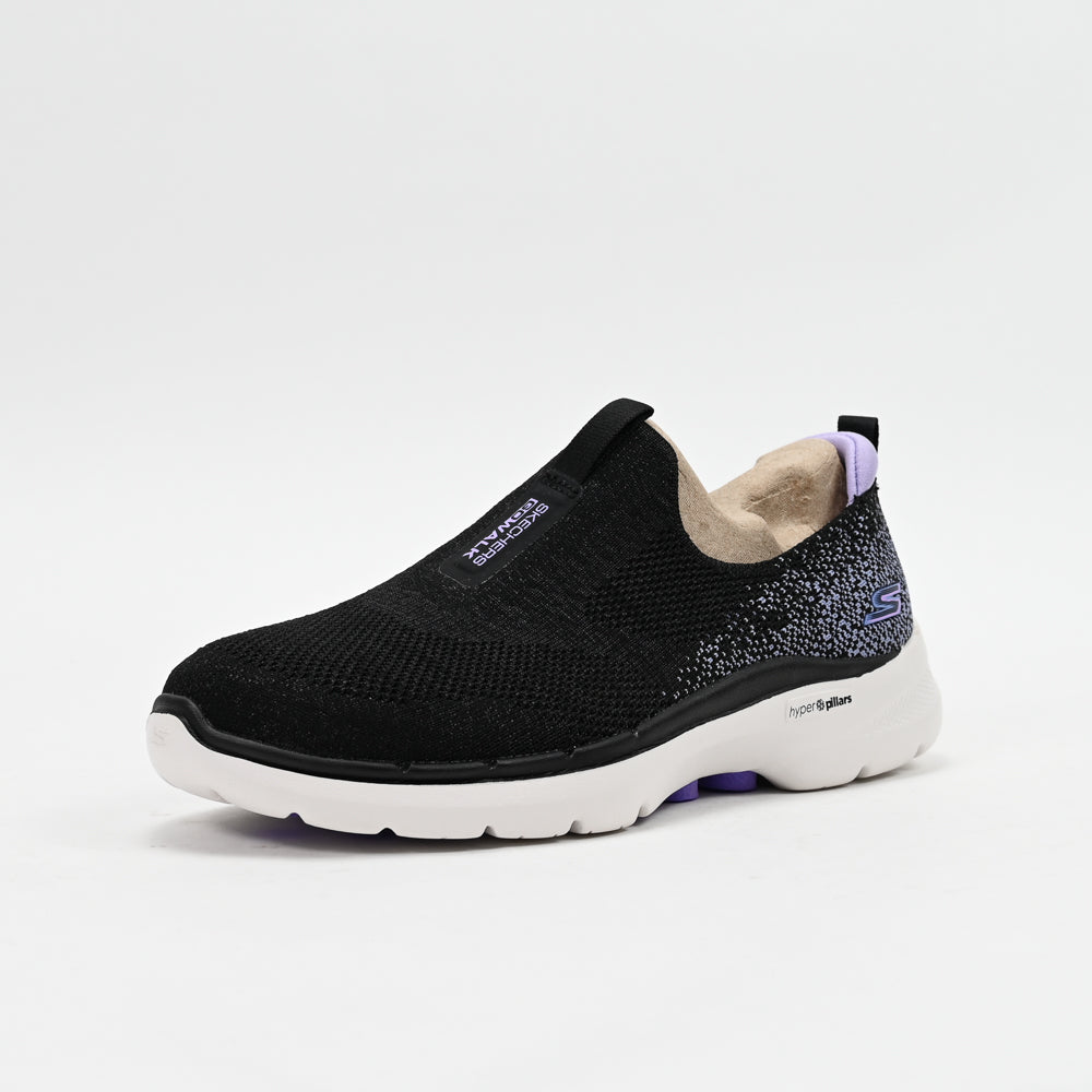 Skechers GO WALK 6 – Glimmering Walking Shoes Noir/Lavande
