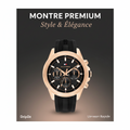 Tommy Hilfiger Lars Rose Gold-Plated Silicone Strap 1710650