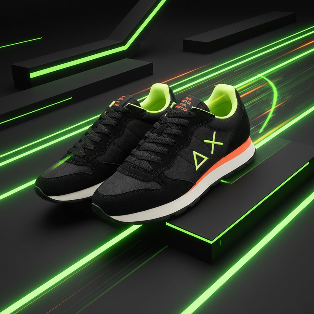 BASKET SUN68 TOM FLUO 11 NERO Z44102-11