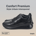 Harmont and Blaine Sneakers Leather Black EFM252.070.1B0.11