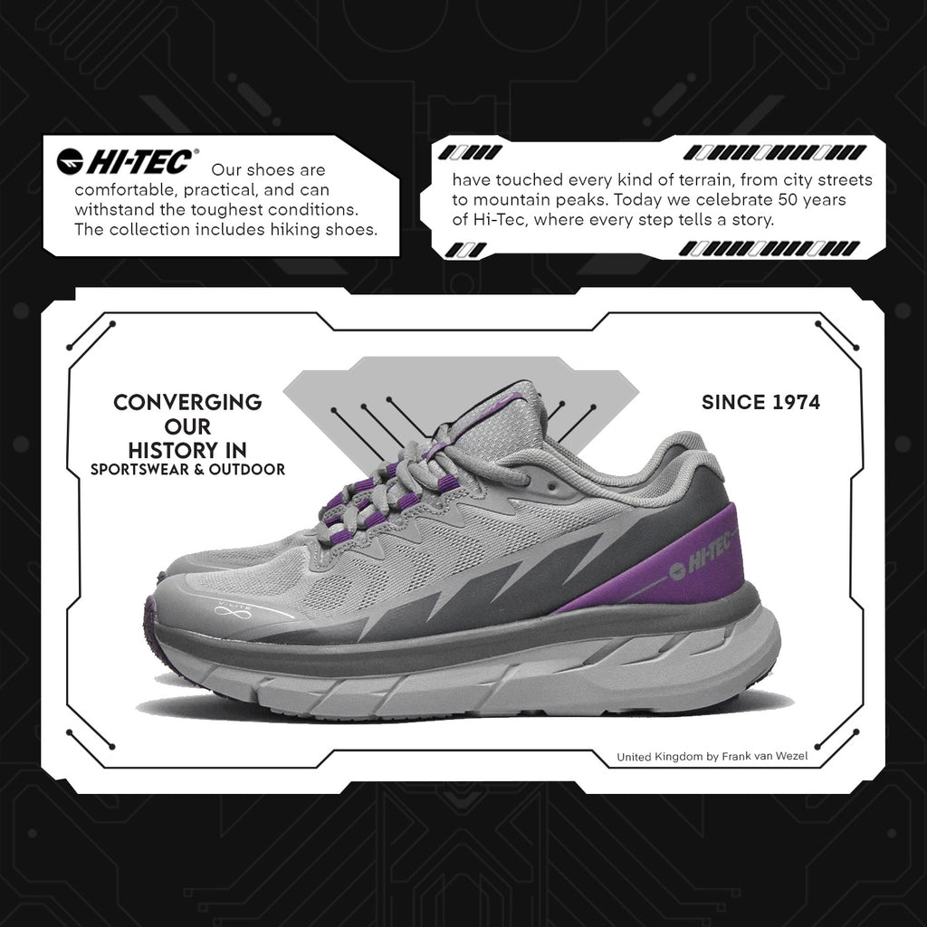 HI TEC BOLT W GREY SUNSET PURPLE S014390