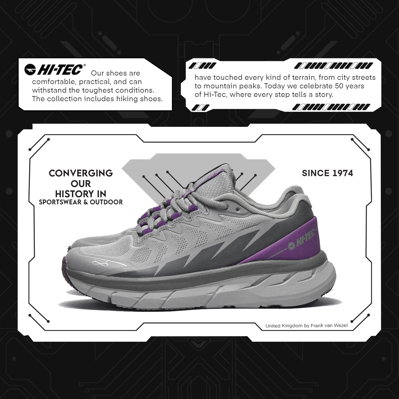 HI TEC BOLT W GREY SUNSET PURPLE S014390
