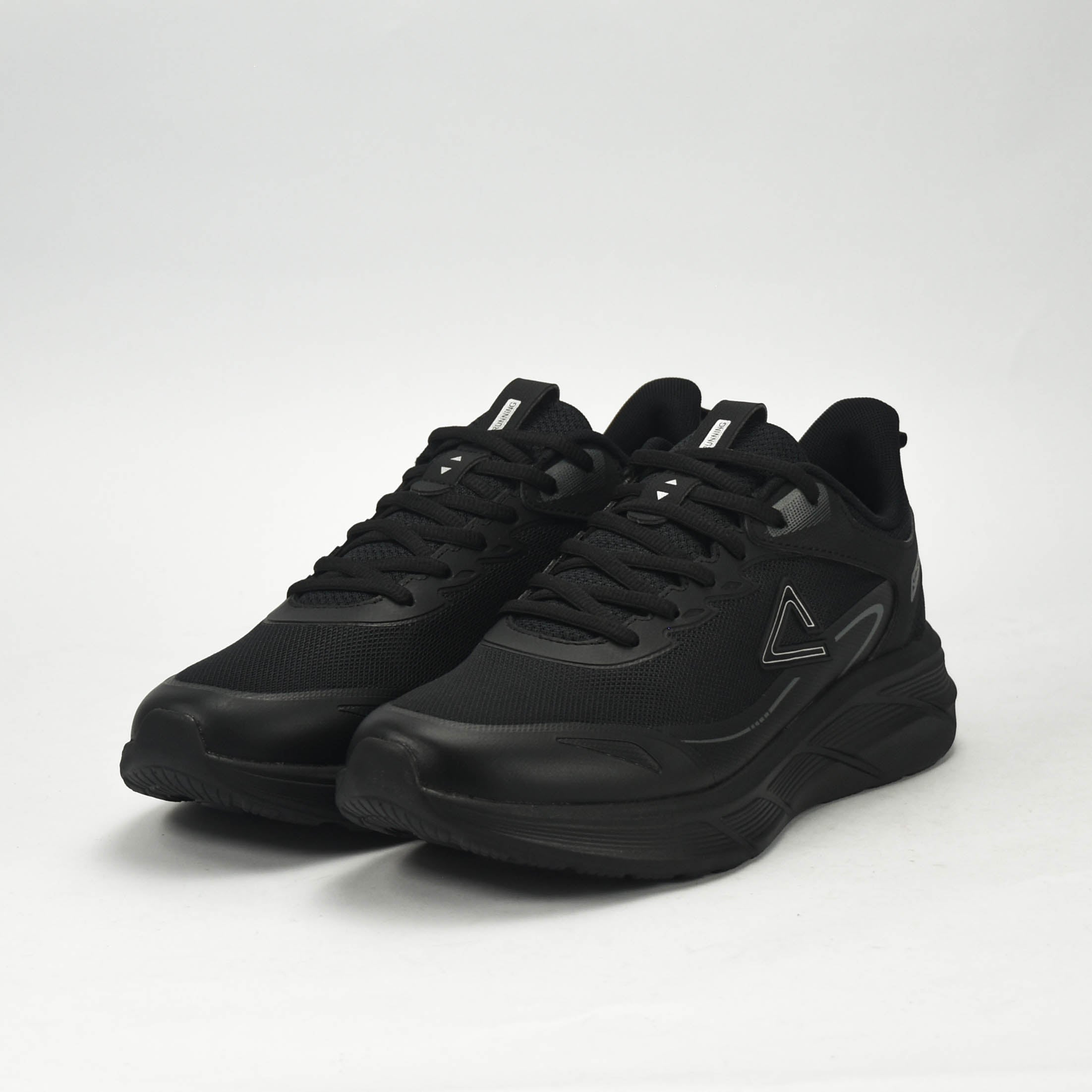PEAK TRAINING RUNNING SHOES-ALL BLACK EXT54427H-Y291