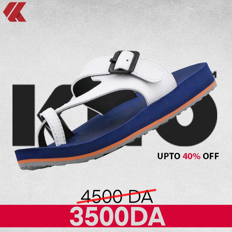 KITO CLAQUETTE AA51M WHITE-NAVY BLUE AA51MWNB