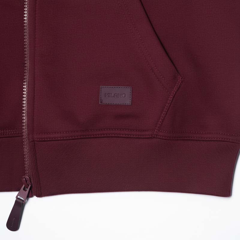 Sweat à capuche zippé homme BORDEAU DL-14BOR