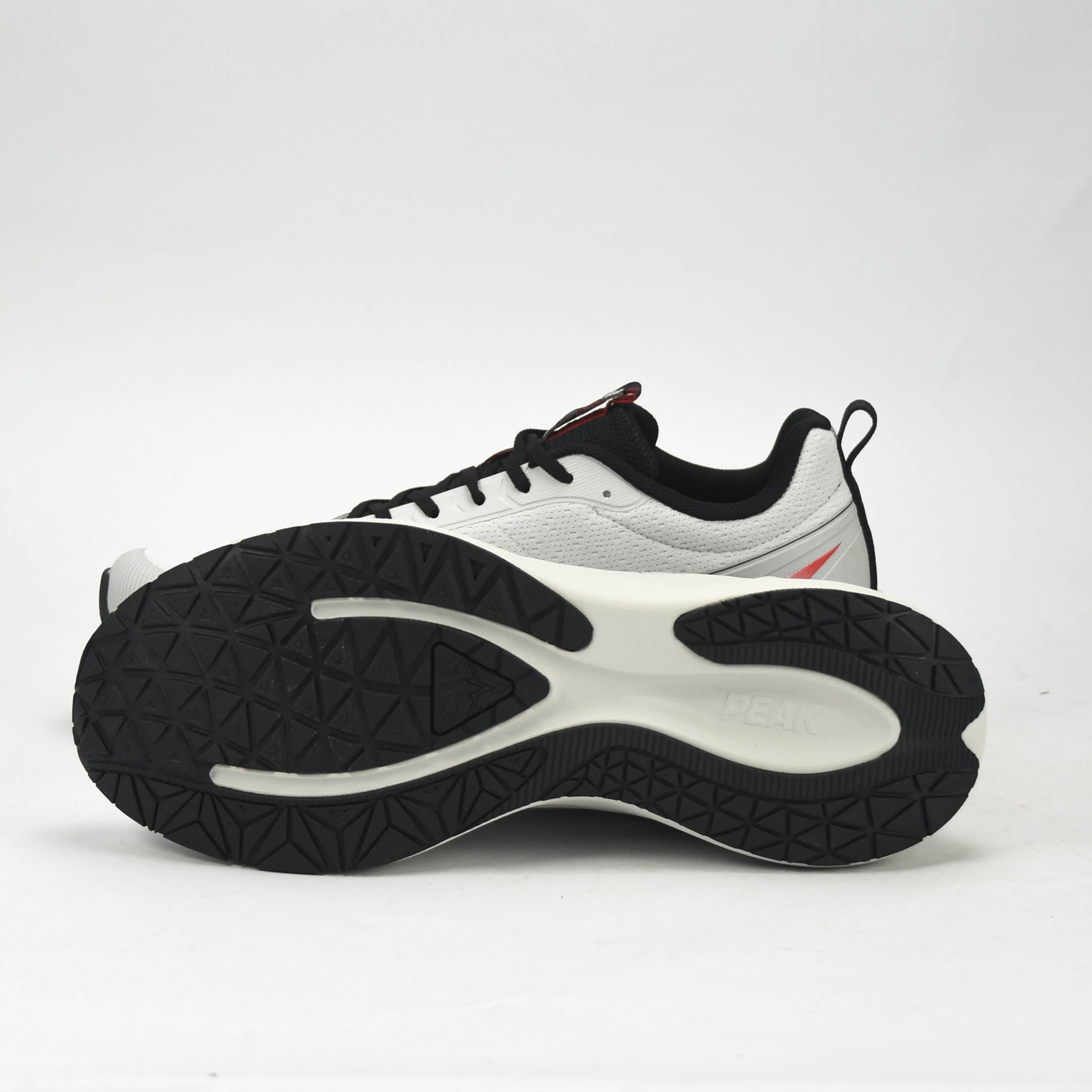 PEAK CUSHION RUNNING SHOES-LT.GREY/BLACK EXT54387H-2220