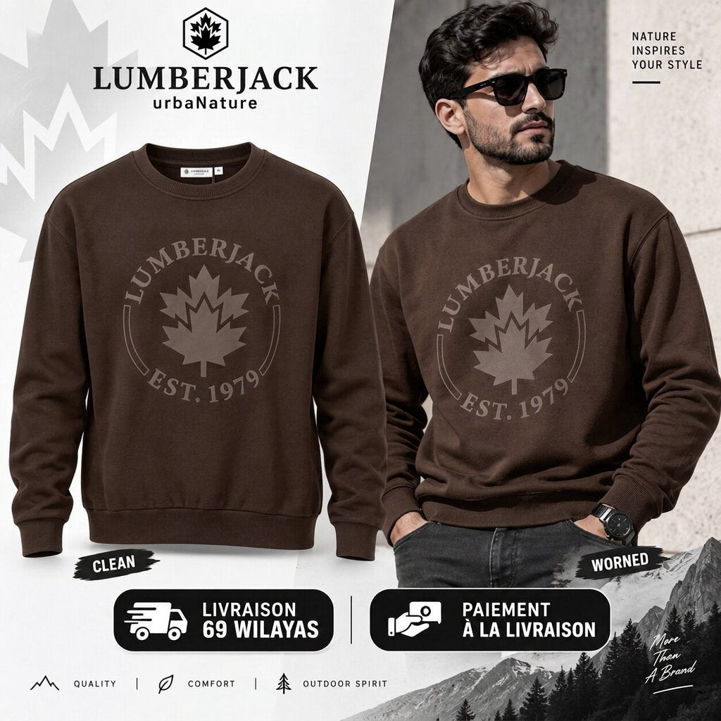 LUMBERJACK SWEAT SHIRT LBJ-00602-BRN