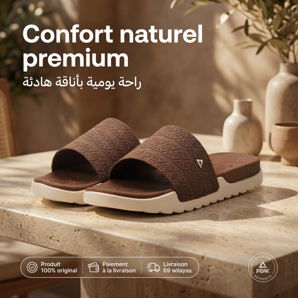 Peak Slippers Brown E02767L-00R2