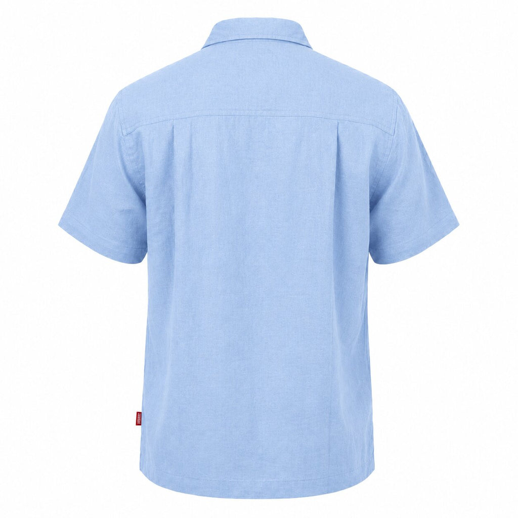 Départ Homme Chemise en Lin Navy MZ139-G21-000741