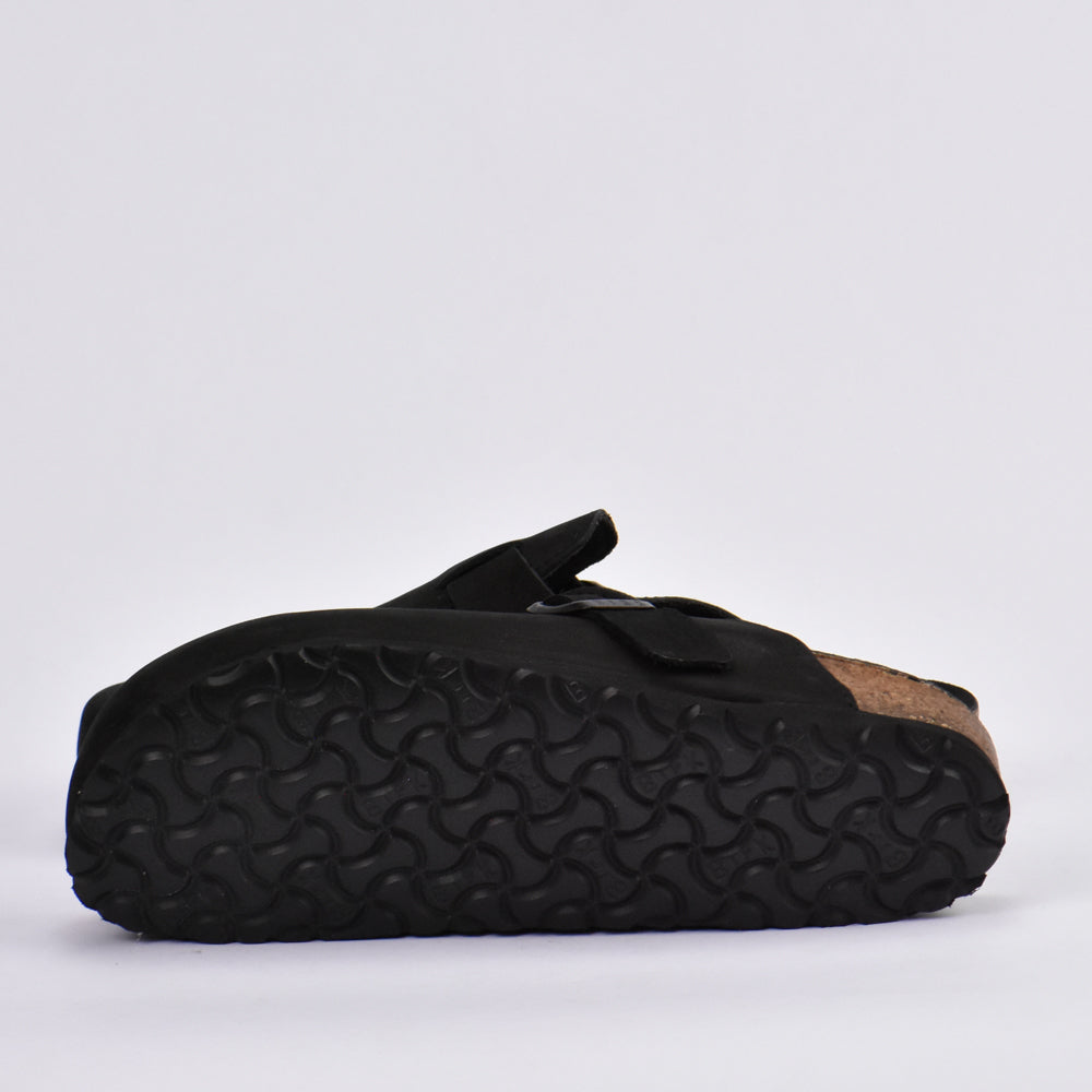 BIRK SABOT NUBUCK NOIR PLANTA NOIR