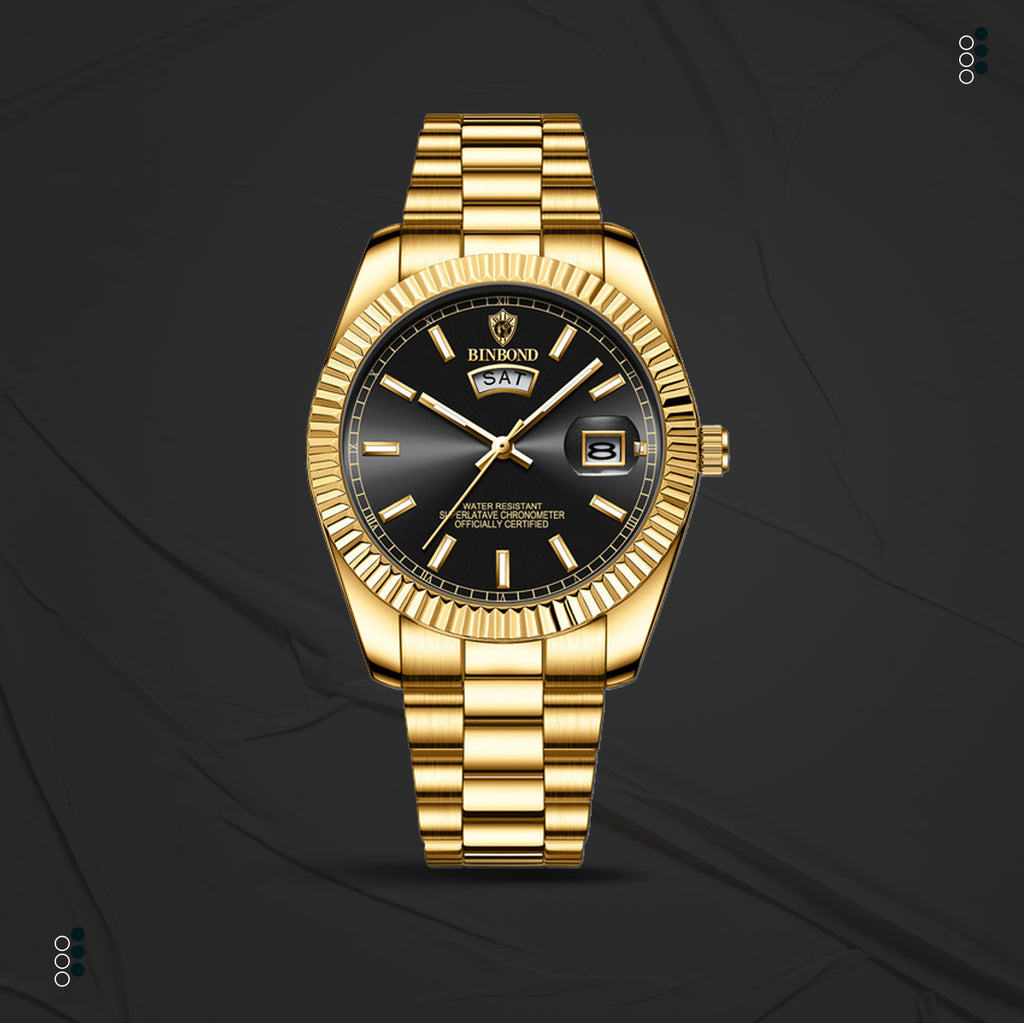 ساعة بينبوند الذهبية للرجال