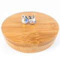 boucle d'oreille hibou blanc