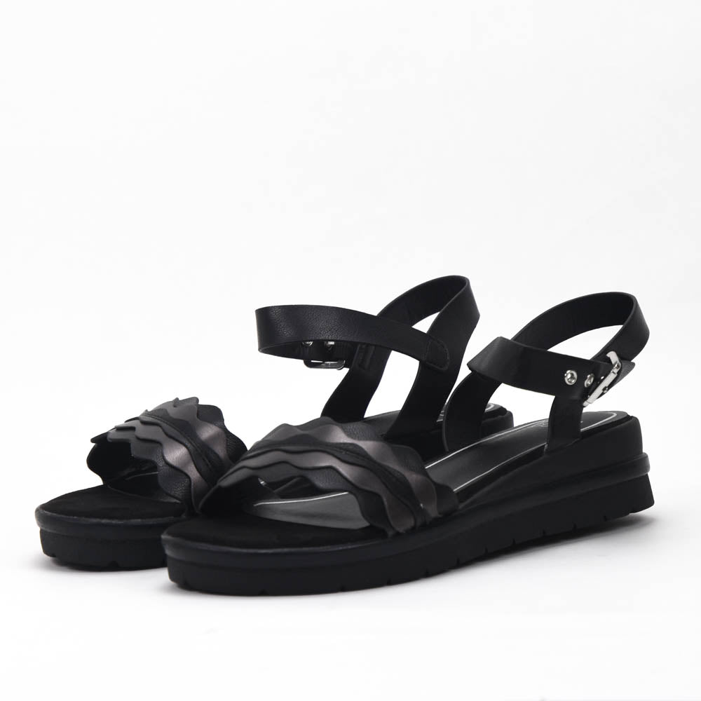 Safety Jogger Sandales Compensées Femme Black Pewter 592056-BLK-PEW