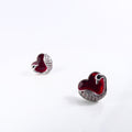 boucle d'oreille coeur rouge
