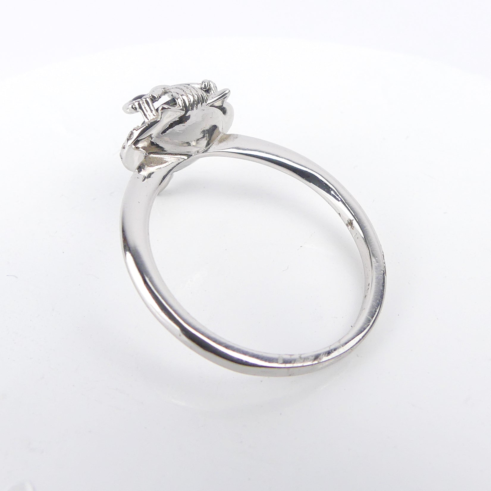 bague pierre hibou bleu nuit