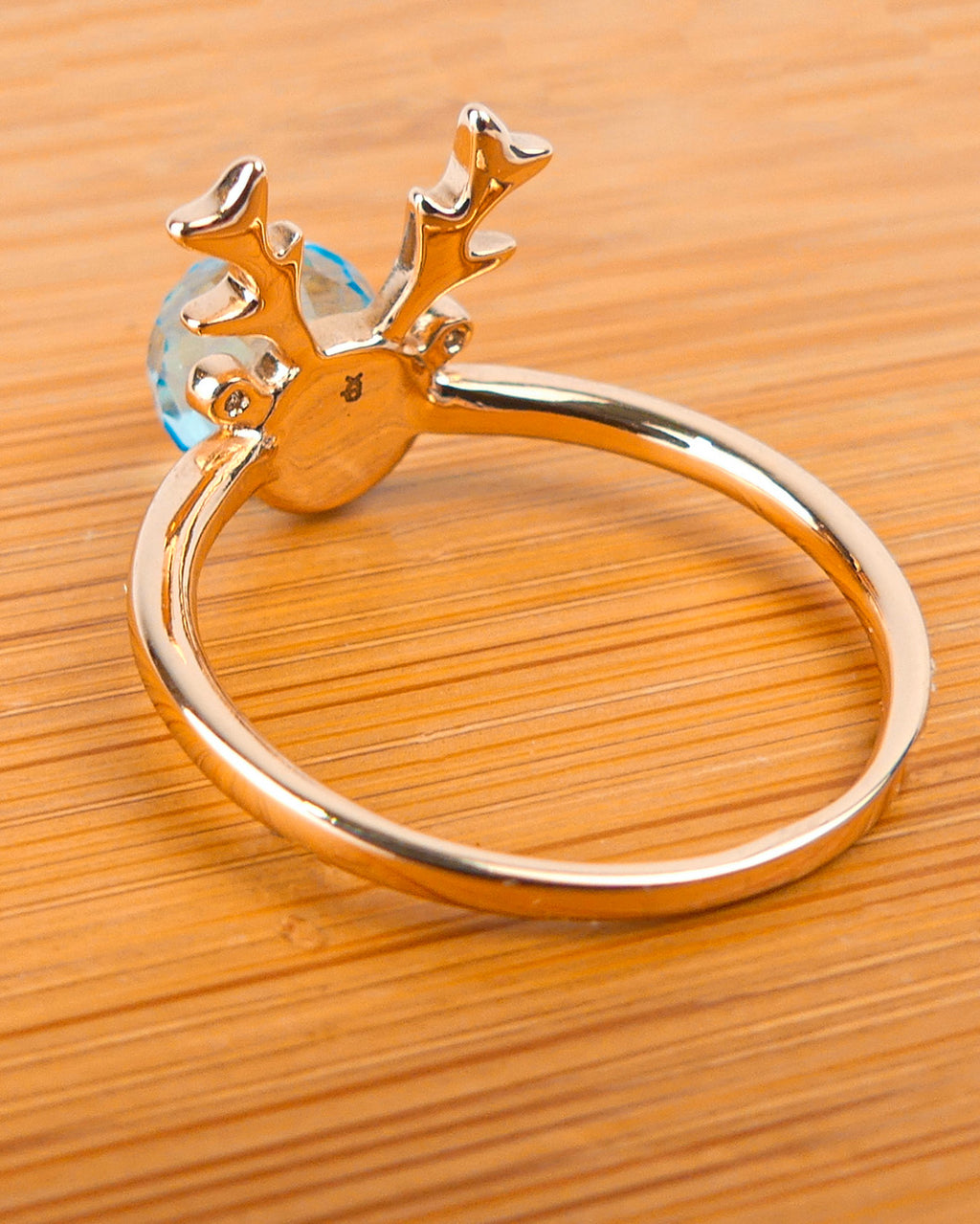 bague gazelle boule bleue