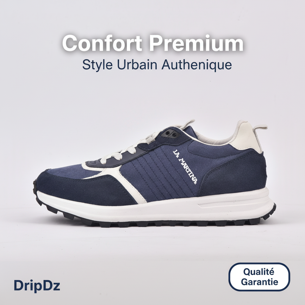 LA MARTINA - Chaussure DAIM & TISSU BL/BLA LFM231-010-4360