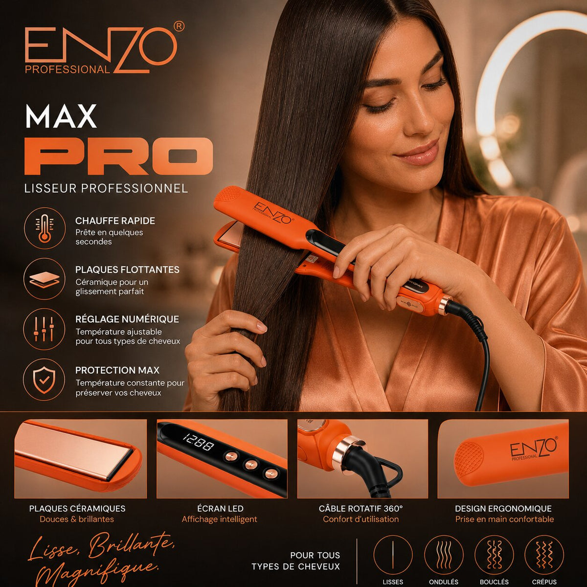 Lisseur ENZO Professional Max Pro