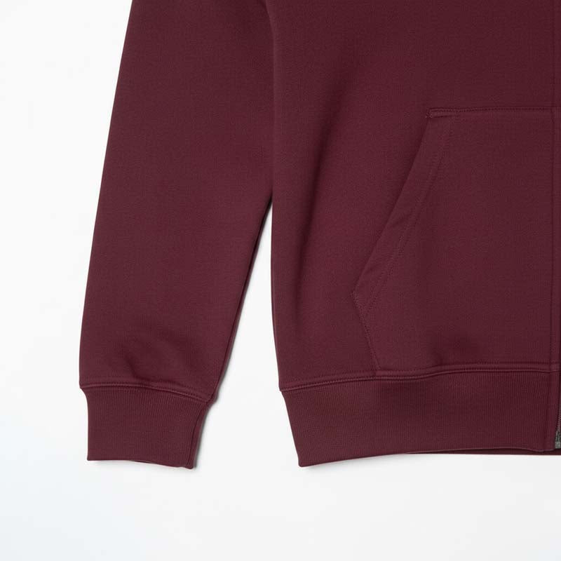 Sweat à capuche zippé homme BORDEAU DL-14BOR