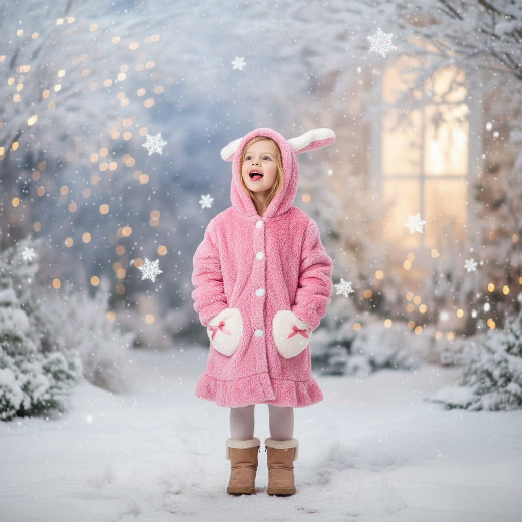 robe fourrure rose foncé (lapin) 4433