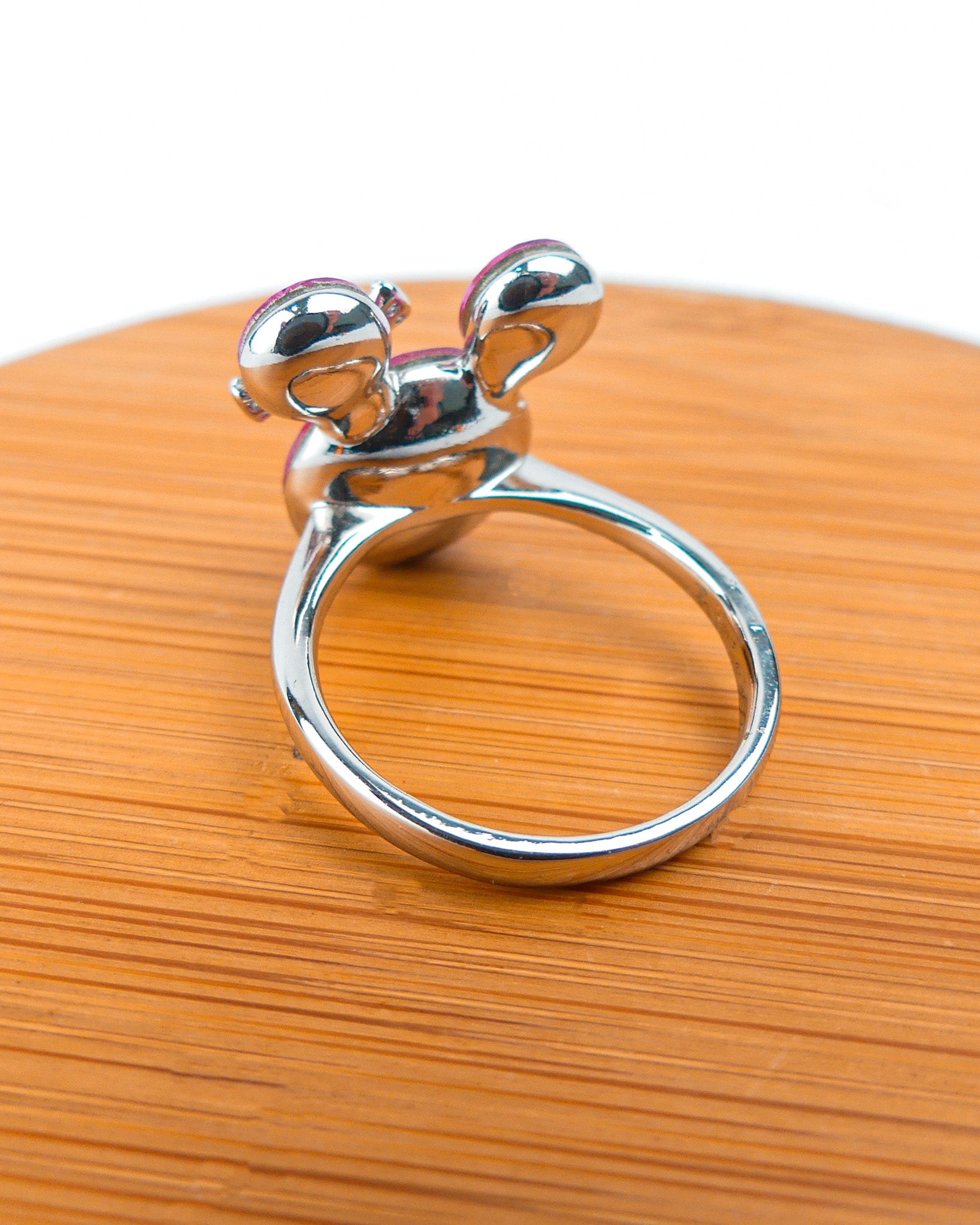 bague mickey mousse rose