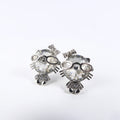 boucle d'oreille chat blanc