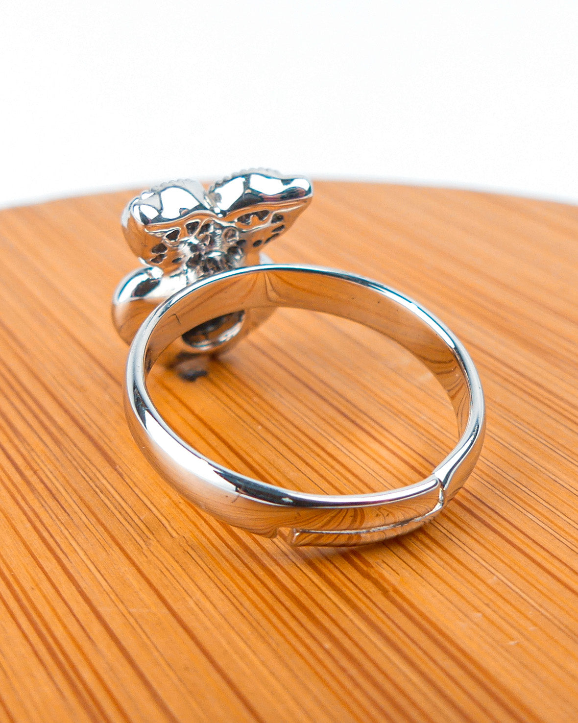 bague pierre hibou verte reflé