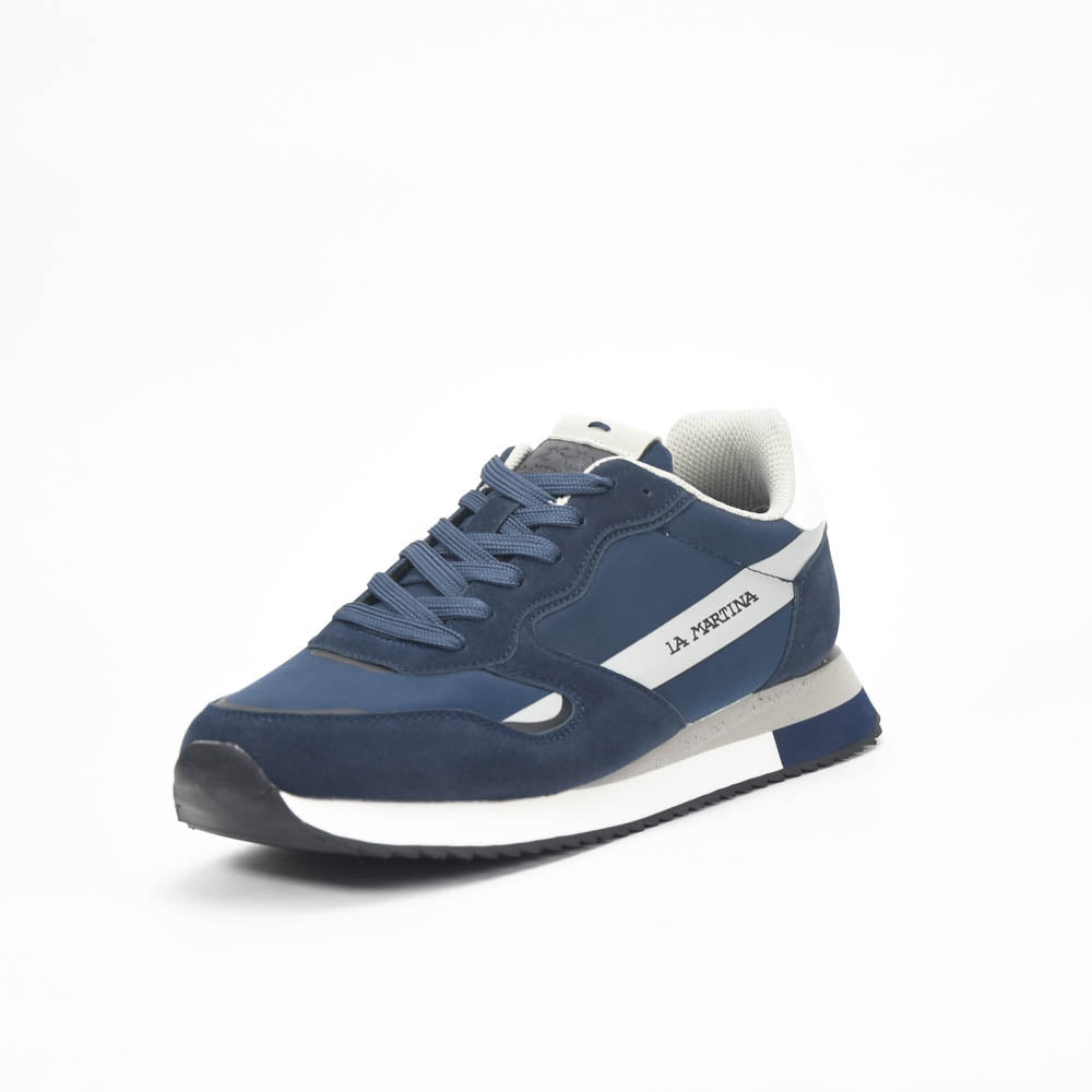 La Martina Low Sneakers Blue Leather LFM252.040.A70.BT