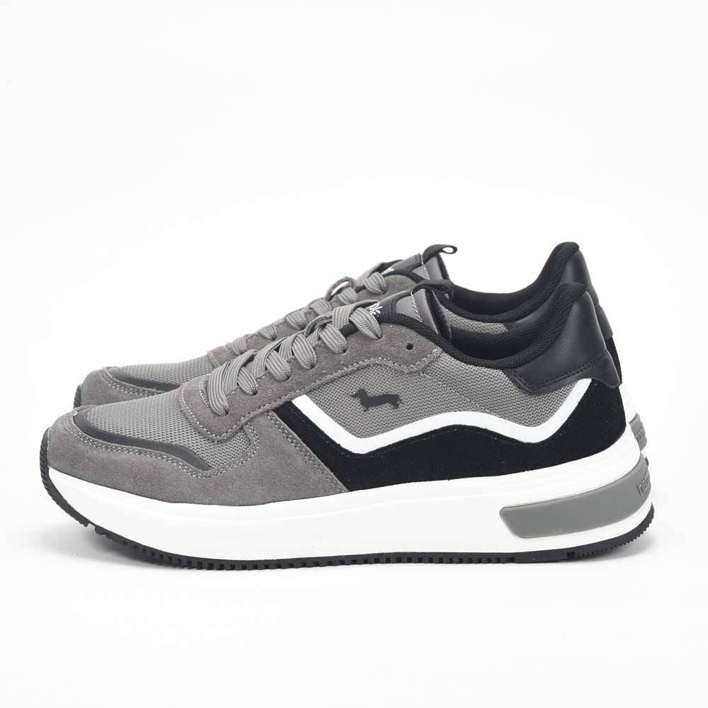 Harmont and Blaine Suede and Technical Fabric Sneakers EFM252.050.A60.AD