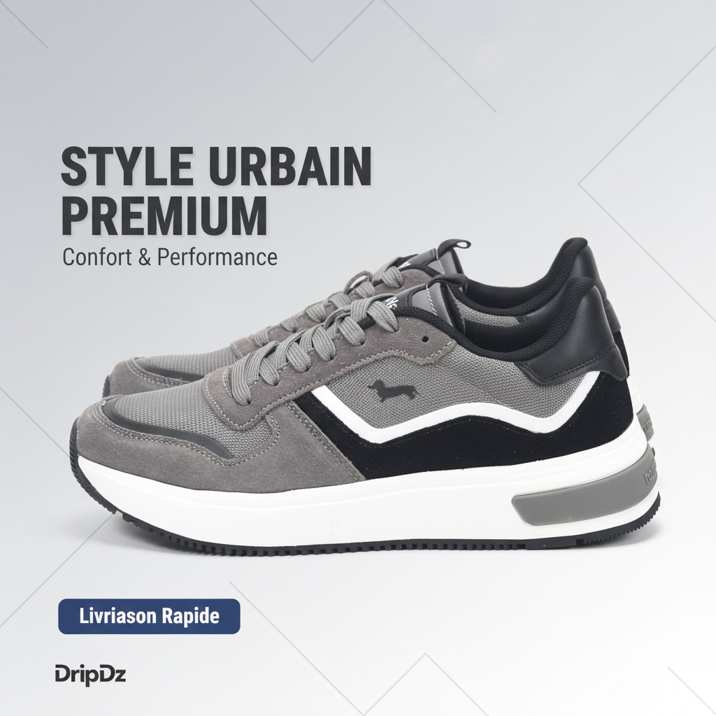 Harmont and Blaine Suede and Technical Fabric Sneakers EFM252.050.A60.AD