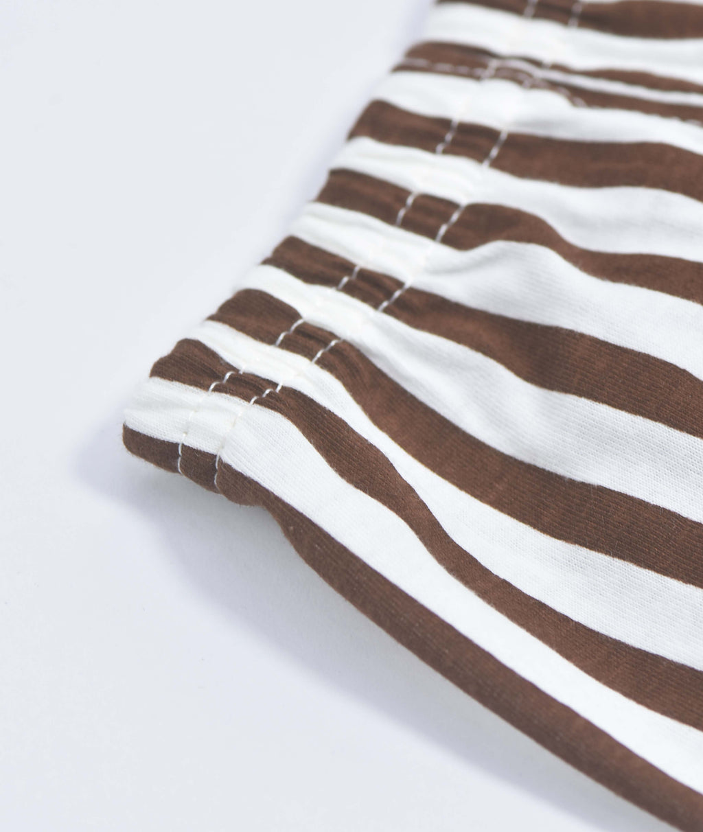 ENSEMBLE BLANC ET MARRON MOTIF -GWENS- 4302