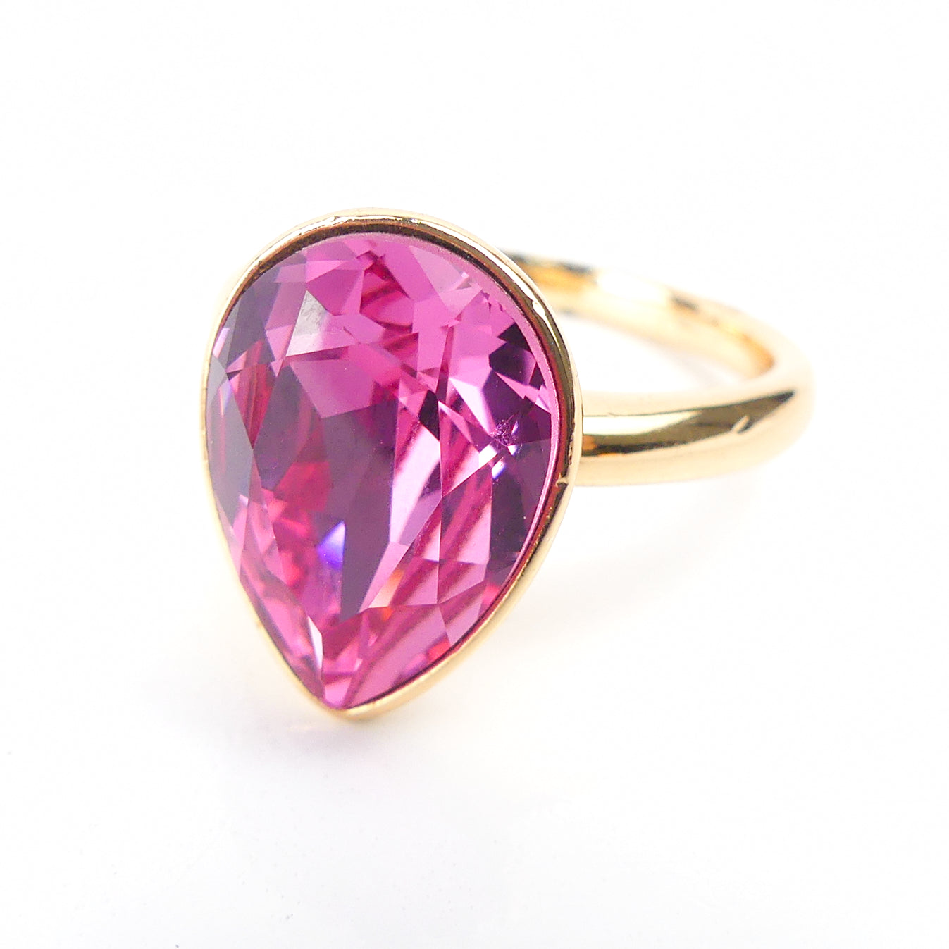 bague goutte rose GM