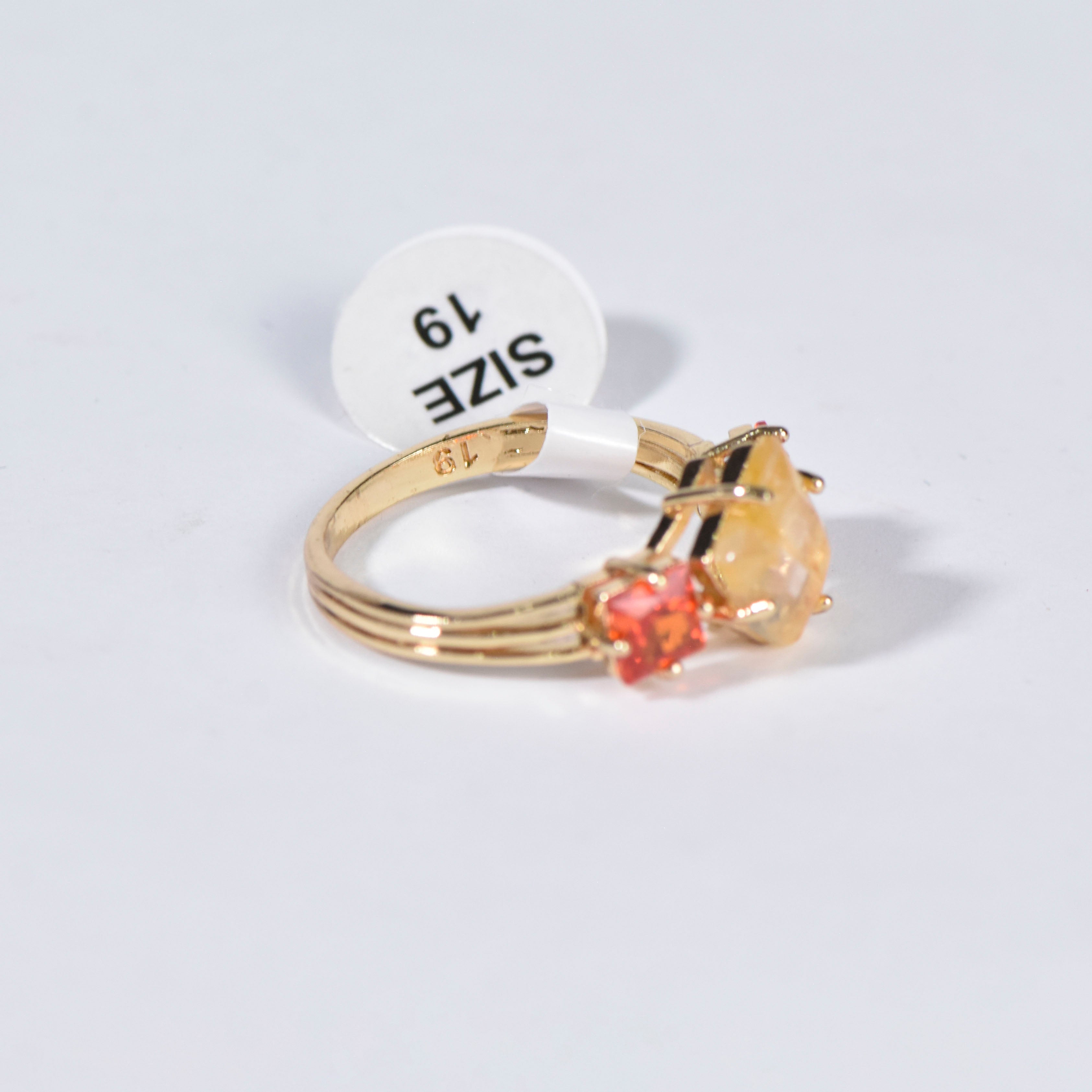 GOLDEN CITRINE RING 19
