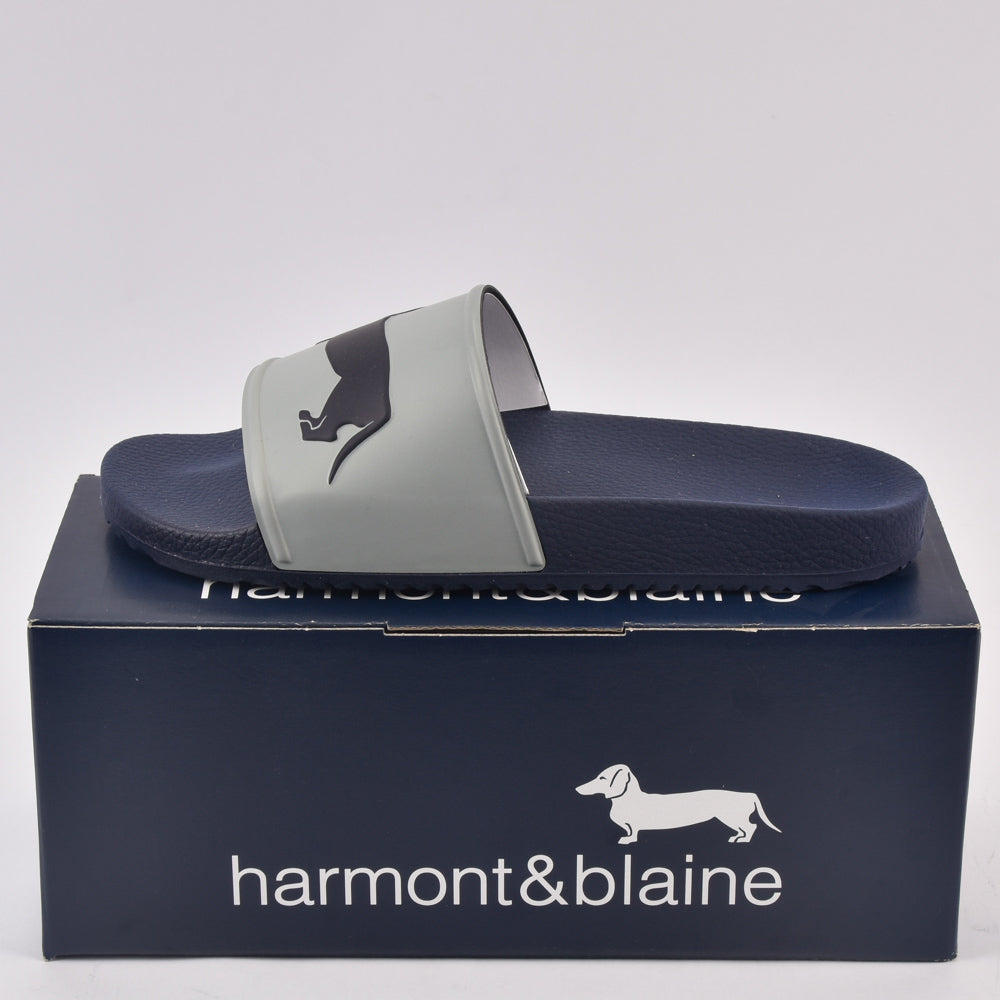 Harmont and Blaine  - Sandale de Bain LOGO GRIGIO - BLU EFM231-131-6520