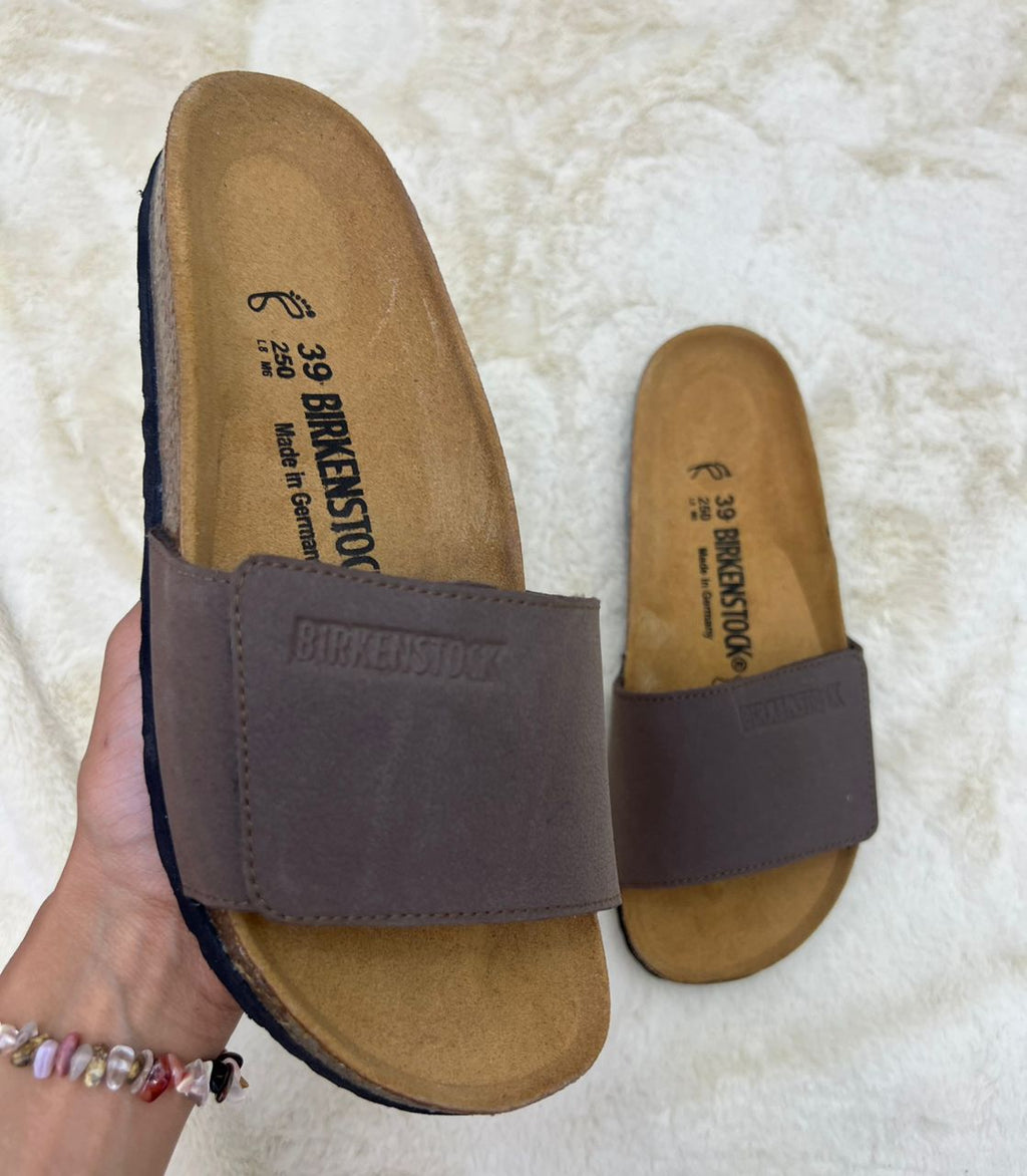 Sandales homme nubuck marron