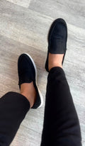 Mocassins en cuir noir
