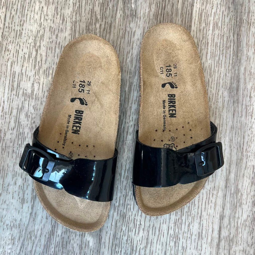 Sandales enfant noir vernis