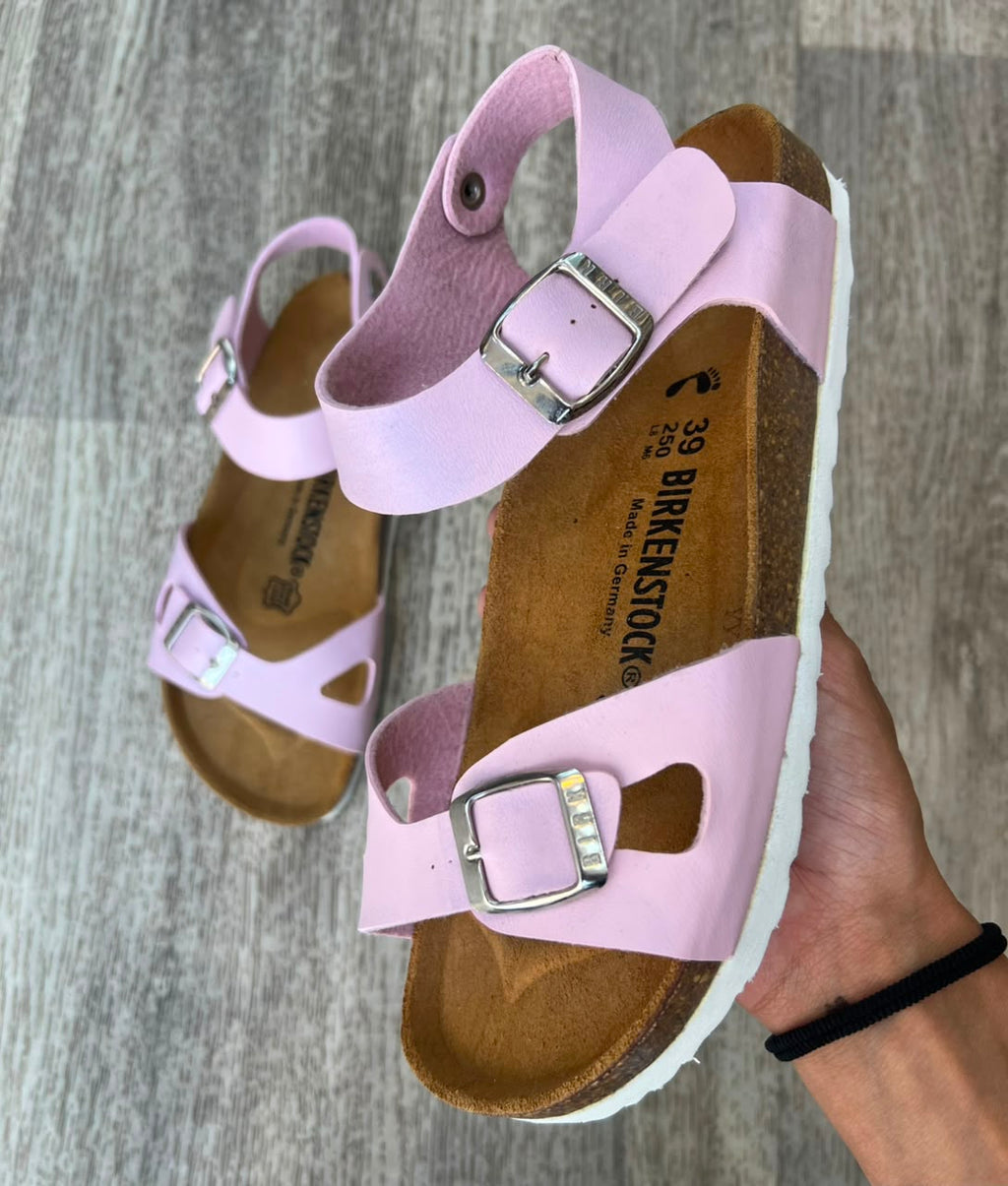 Sandales femme rose