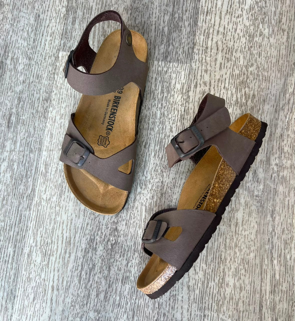 Sandales femme nubuck marron