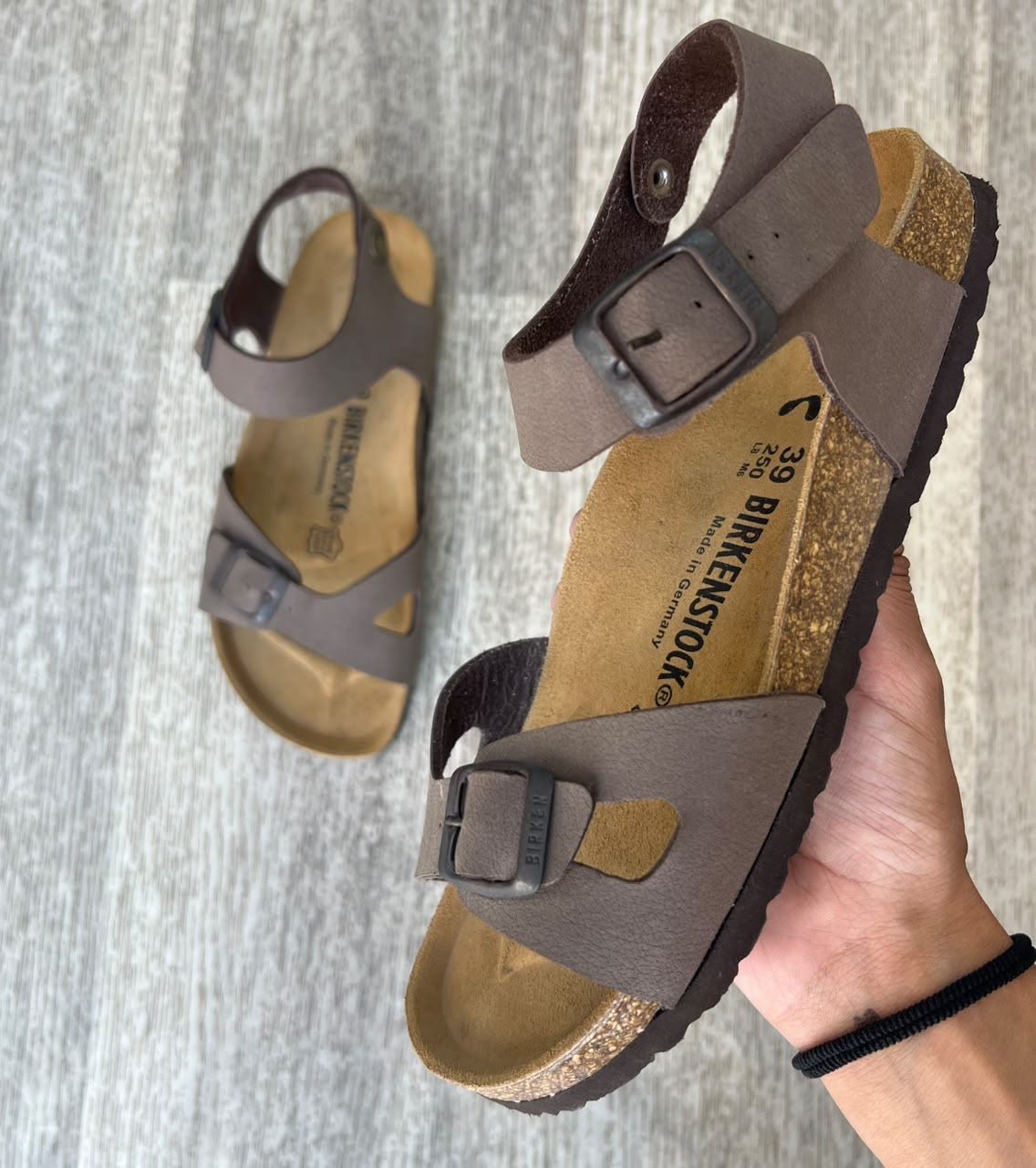 Sandales femme nubuck marron