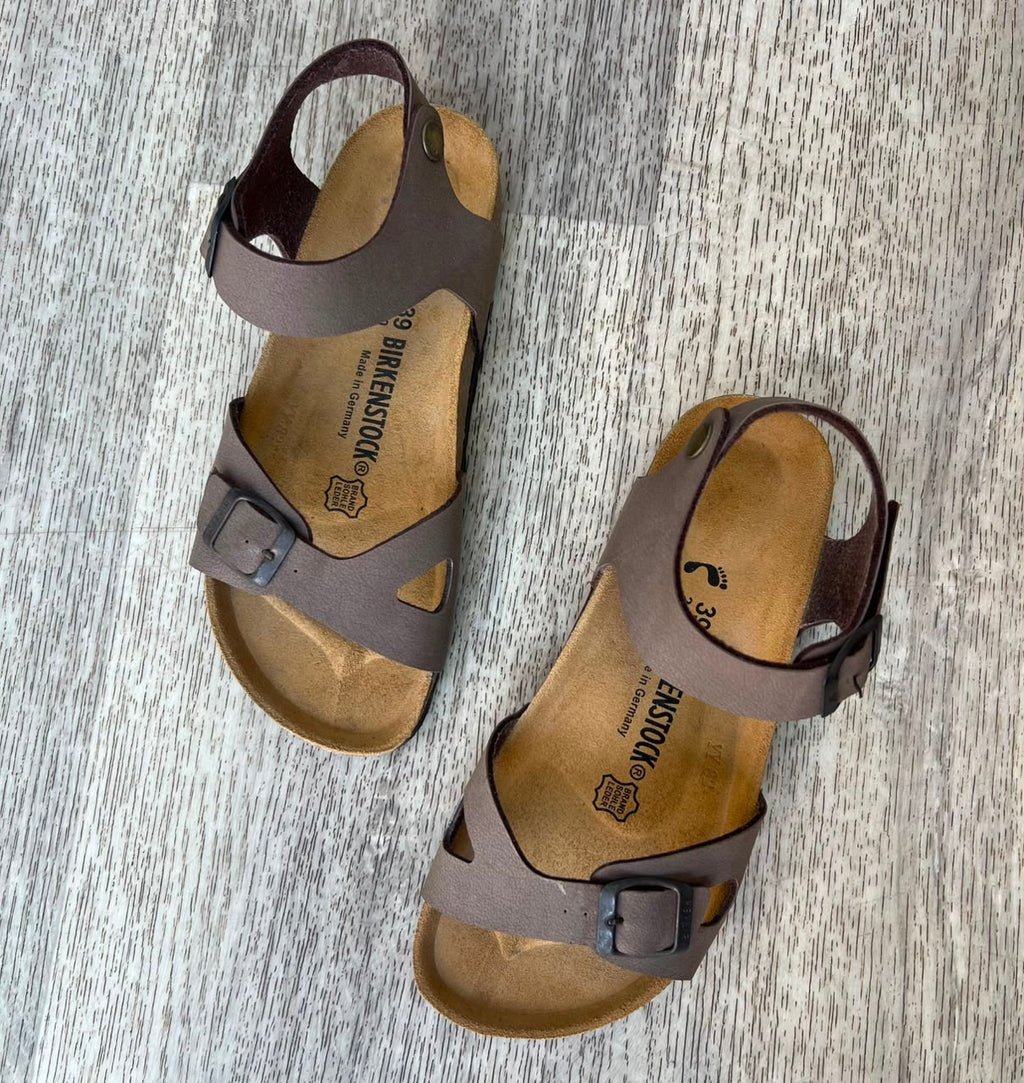 Sandales femme nubuck marron