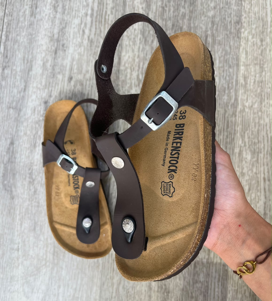 Sandales femme marron mat