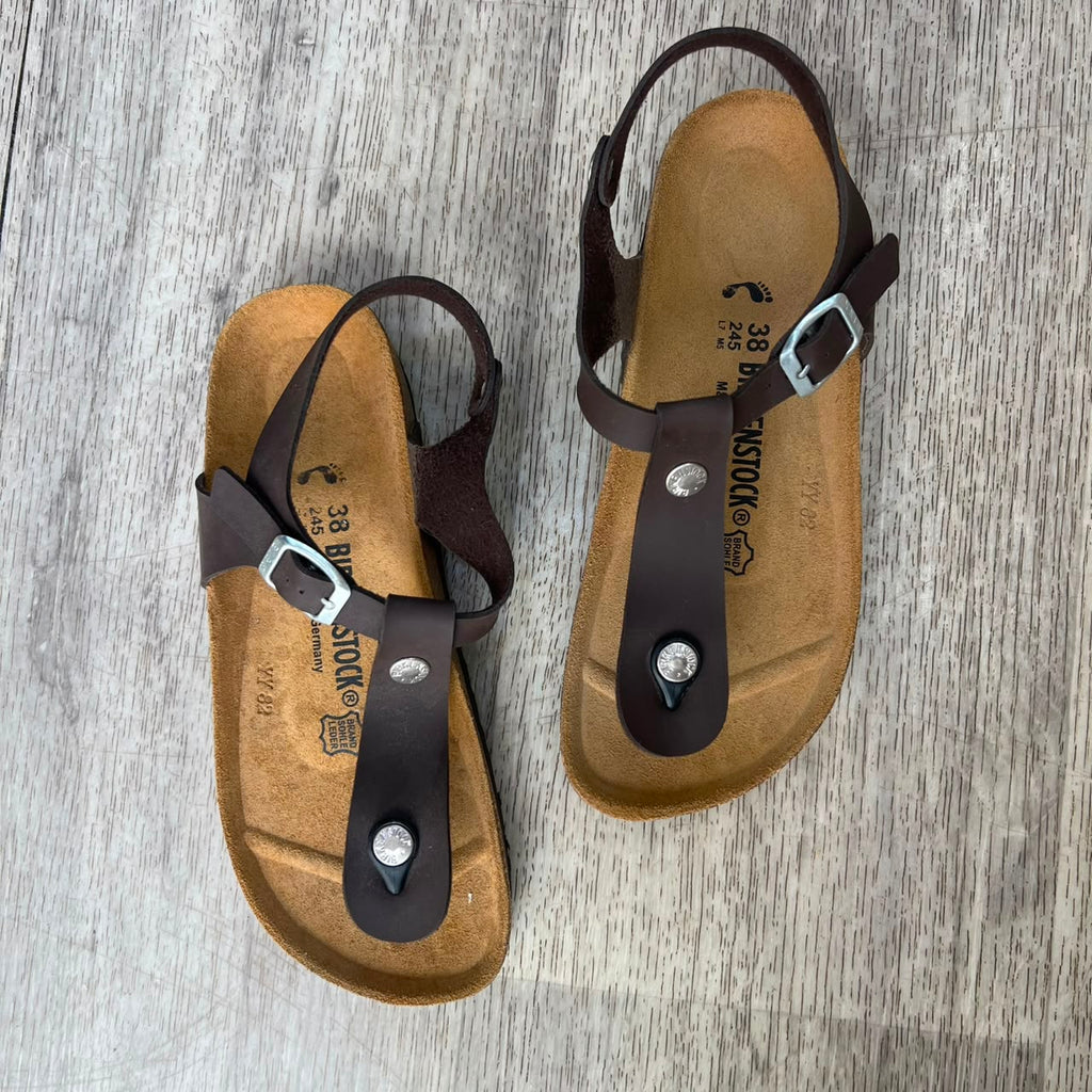 Sandales femme marron mat