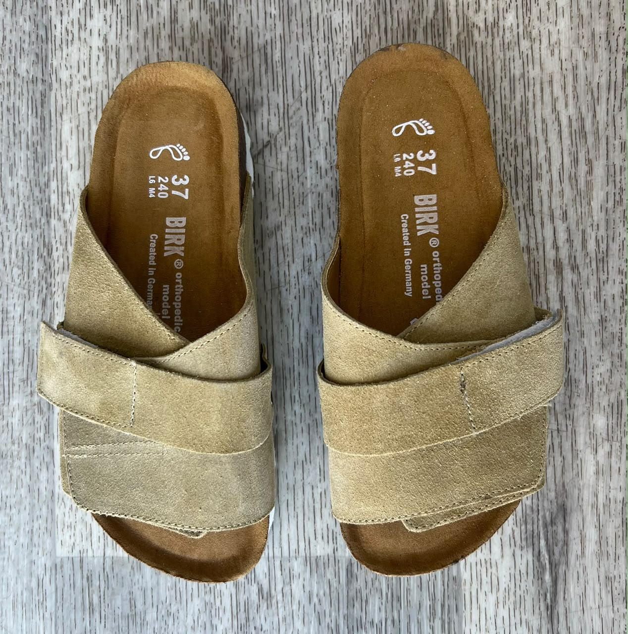 Sandales femme cuir sable