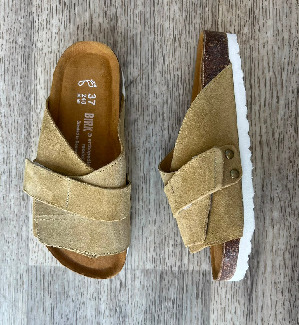 Sandales femme cuir sable